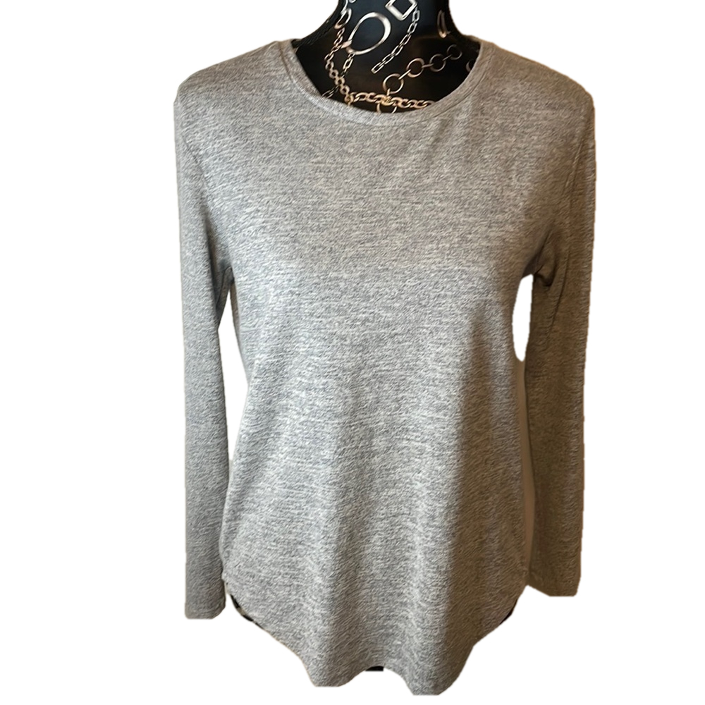 RD Style Gray Heather Long Sleeve Drape Back Size Medium